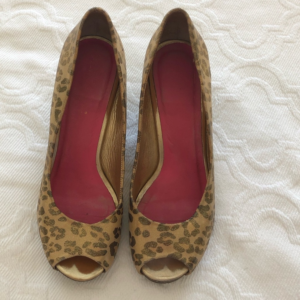 LILLY PULITZER Leopard Print Wedges